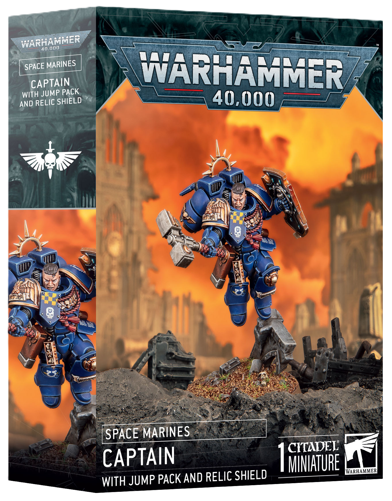 Space Marine Captain with Jump pack and Relic Shield