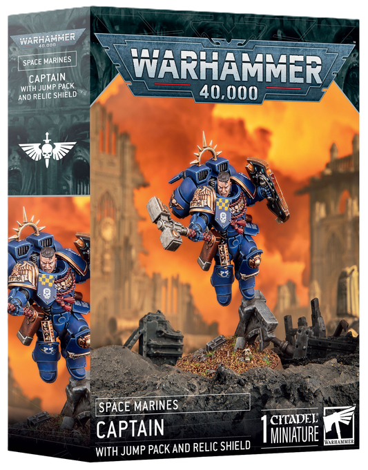 Space Marine Captain with Jump pack and Relic Shield